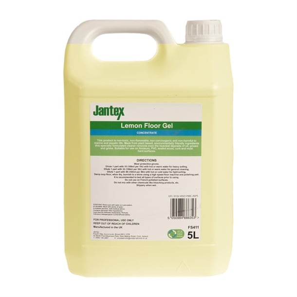 Jantex Green Lemon Floor Gel Cleaner Concentrate 5Ltr fs411