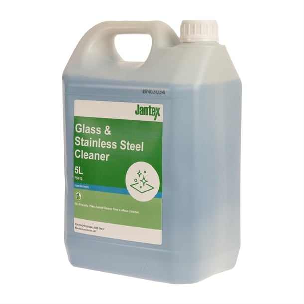 Jantex Green Glass and Stainless Steel Cleaner Concentrate 5Ltr fs412