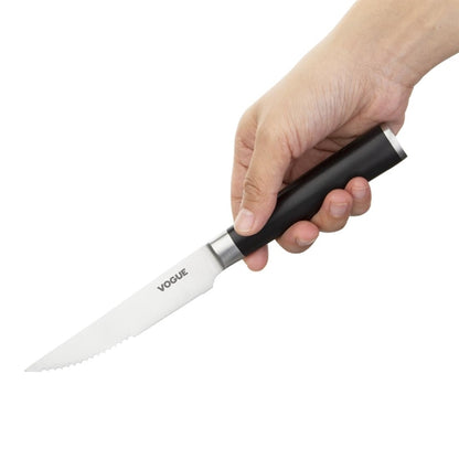 Vogue Bistro Serrated Knife Black 12cm fs683