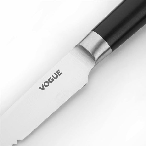 Vogue Bistro Serrated Knife Black 12cm fs683