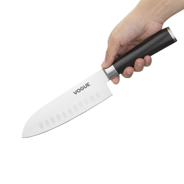 Vogue Bistro Santoku Knife Black 17.9cm fs686