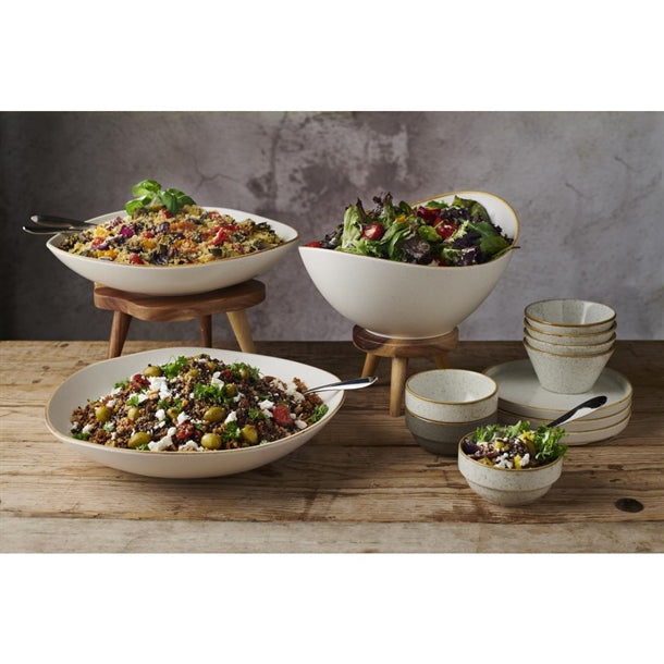 Churchill Melamine Stonecast Moonstone Buffet Bowl 360mm (2 Pack) fs910