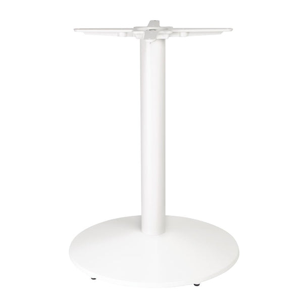 Bolero Cast Iron Round Table Base White ft029