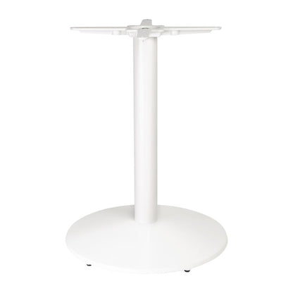 Bolero Cast Iron Round Table Base White ft029