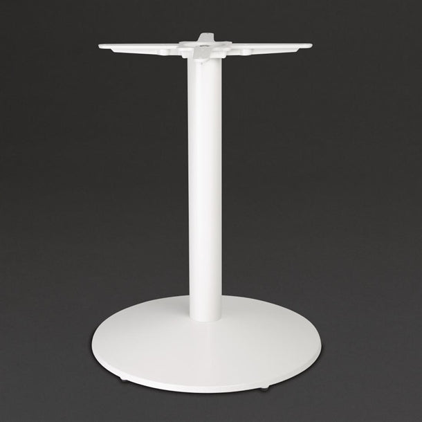 Bolero Cast Iron Round Table Base White ft029