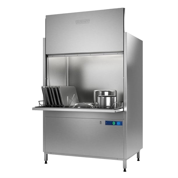 Hobart Twin Utensil Washer with Drain and Exhaust Heat Recovery UXTRC-10A ft120