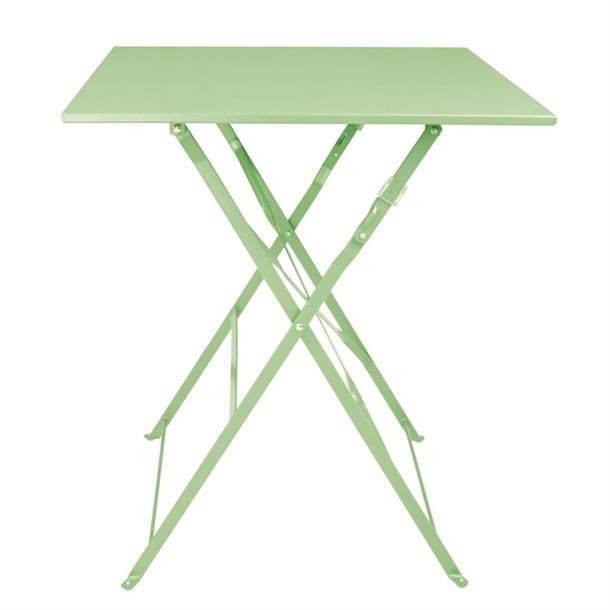 Bolero Perth Light Green Pavement Style Steel Table Square 600mm ft271