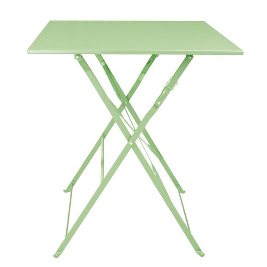 Bolero Perth Light Green Pavement Style Steel Table Square 600mm ft271