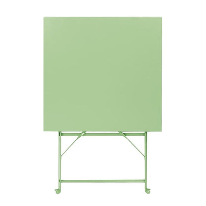 Bolero Perth Light Green Pavement Style Steel Table Square 600mm ft271