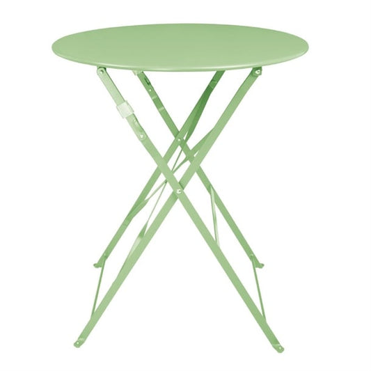 Bolero Perth Light Green Pavement Style Steel Table Round 600mm ft272