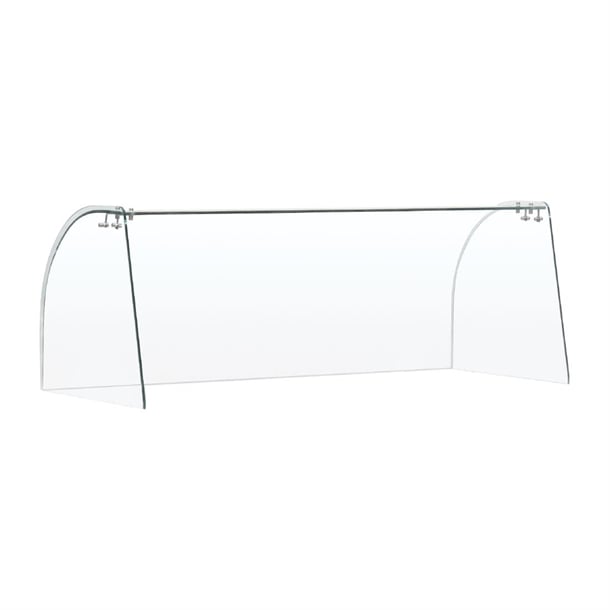 Curved Glass Sneeze Guard Assembly ft282