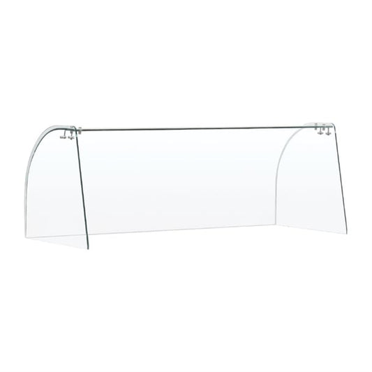 Curved Glass Sneeze Guard Assembly ft282