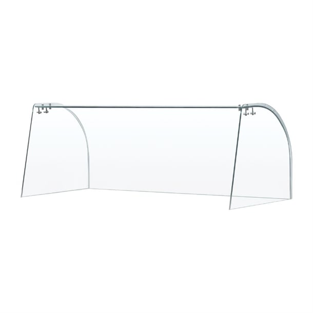 Curved Glass Sneeze Guard Assembly ft282