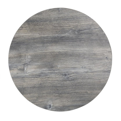 Bolero Pre-Drilled Round Melamine Table Top Ash Grey 600mm ft292