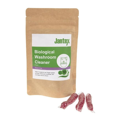 Jantex Green Biological Washroom Cleaner Sachets (10 Pack) ft321