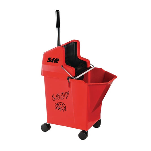 SYR NU Lady 2 Combine System Mop Bucket and Wringer 9Ltr Red ft332
