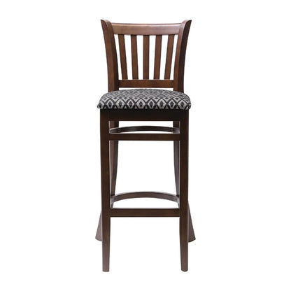 Manhattan Dark Walnut Bar Chair with Black Diamond Padded Seat ft431