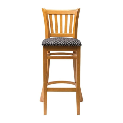 Manhattan Soft Oak Bar Chair with Black Diamond Padded Seat ft435