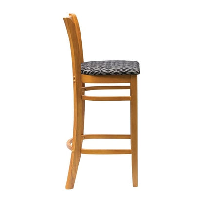 Manhattan Soft Oak Bar Chair with Black Diamond Padded Seat ft435