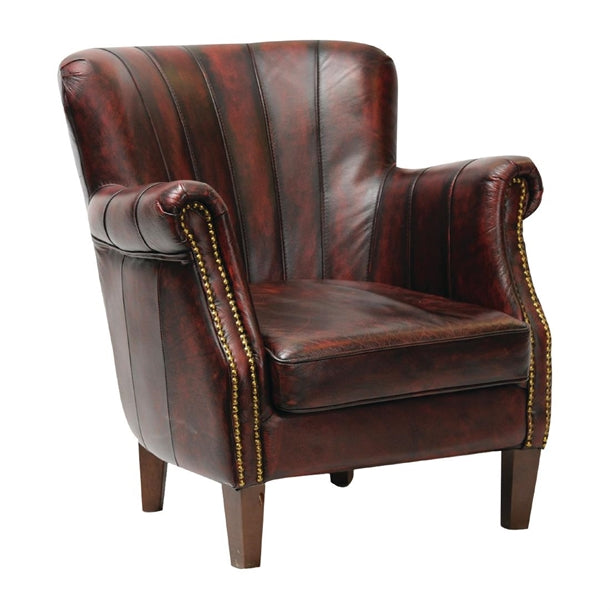 Lancaster Leather Chair Red ft440