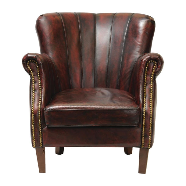 Lancaster Leather Chair Red ft440