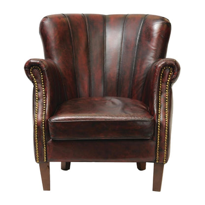Lancaster Leather Chair Red ft440