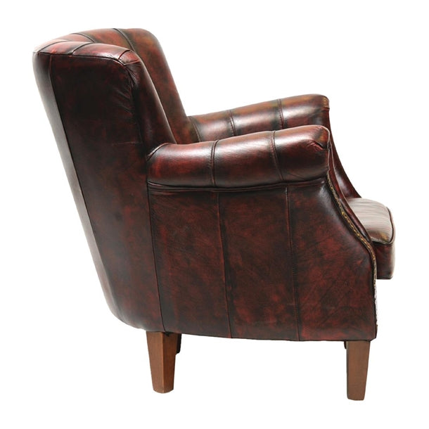 Lancaster Leather Chair Red ft440