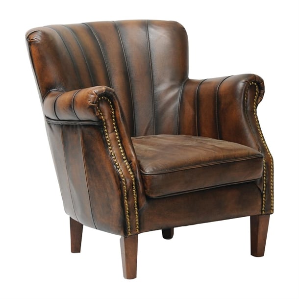 Lancaster Leather Chair Chestnut ft441