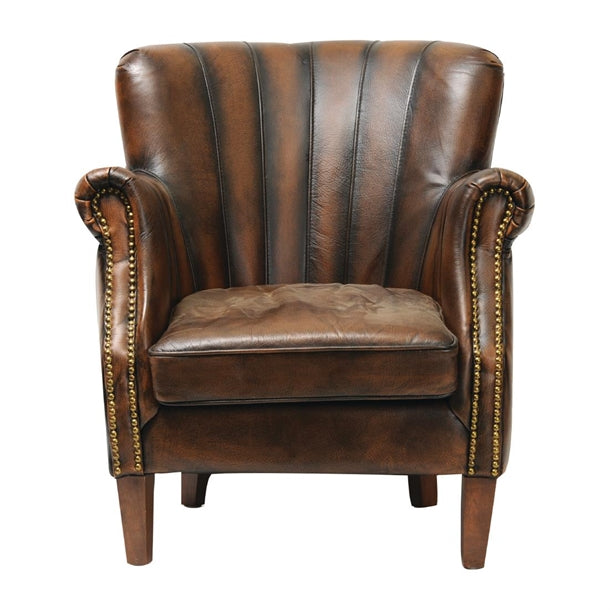 Lancaster Leather Chair Chestnut ft441