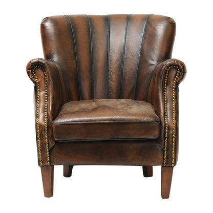 Lancaster Leather Chair Chestnut ft441