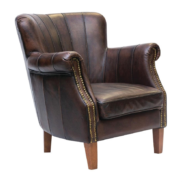 Lancaster Leather Chair Brown ft442
