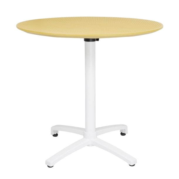 Bolero Folding Polypropylene Table 800mm Mustard Yellow ft622
