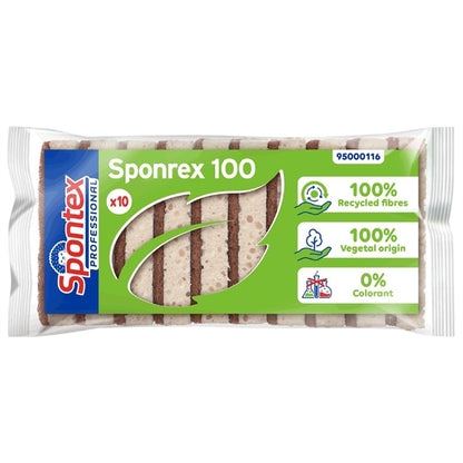 Spontex Sponrex 100% Recycled Scouring Sponge (10 Pack) ft630