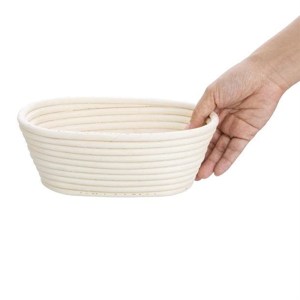 Vogue Rattan Proving Round Basket 220x80mm ft837