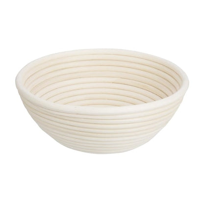 Vogue Rattan Proving Round Basket 220x80mm ft839