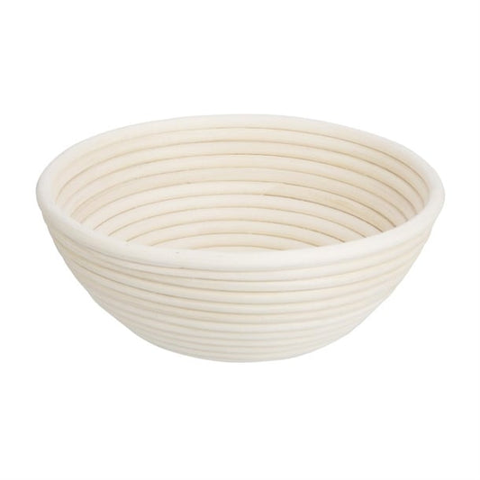 Vogue Rattan Proving Round Basket 220x80mm ft839