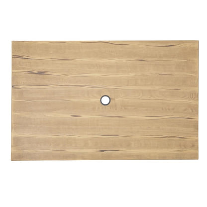 Bolero Complete Outdoor Aluminium Table Light Wood Effect Finish 1200x760mm ft954