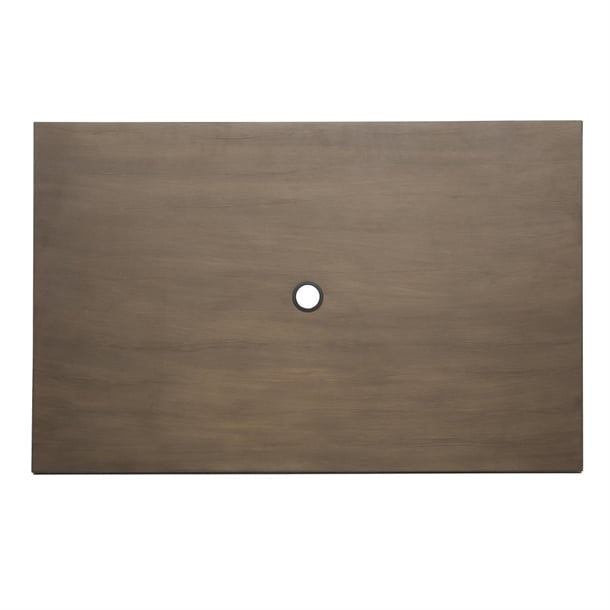 Bolero Complete Outdoor Aluminium Table Dark Wood Effect 1200x760mm ft955