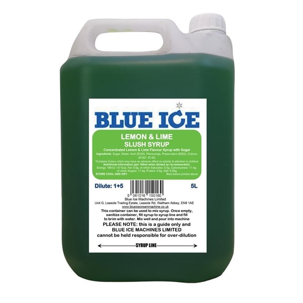 Blue Ice Slush Mix Lemon & Lime Flavour 5Ltr fu110