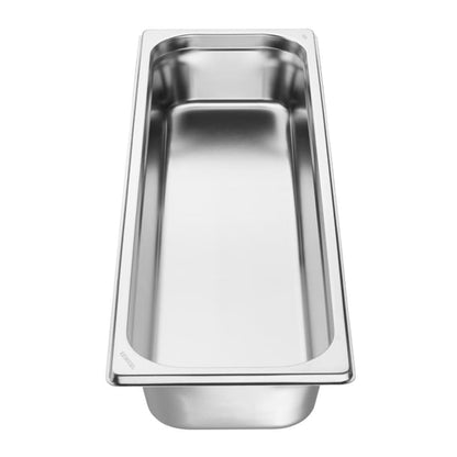Vogue Stainless Steel Gastronorm 2/4 Tray 65mm fu262
