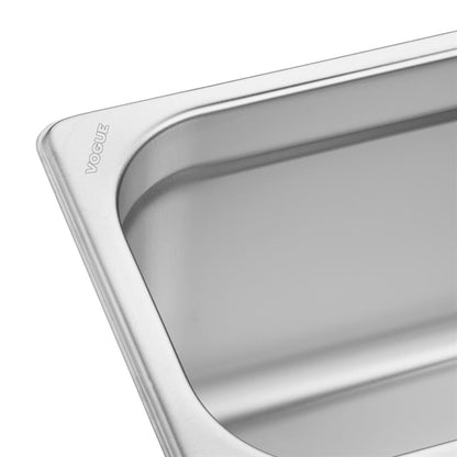 Vogue Stainless Steel Gastronorm 2/4 Tray 150mm fu264