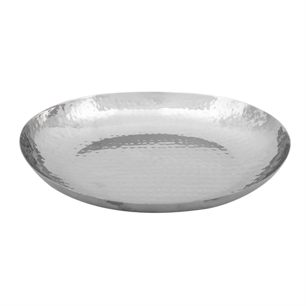 Olympia Hammered Stainless Steel Oval Dish 280x230mm fu283