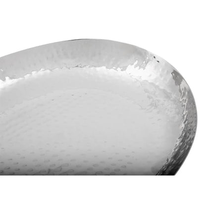 Olympia Hammered Stainless Steel Oval Dish 280x230mm fu283