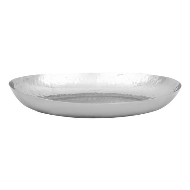 Olympia Hammered Stainless Steel Oval Dish 280x230mm fu283