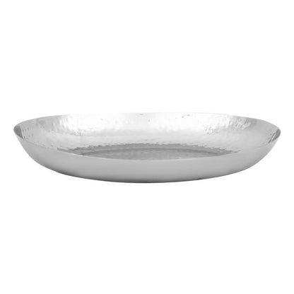 Olympia Hammered Stainless Steel Oval Dish 280x230mm fu283