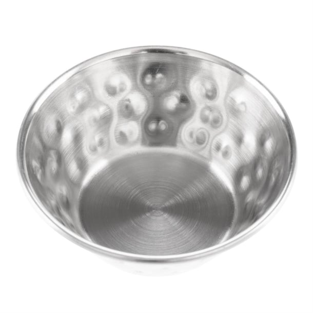 Olympia Hammered Stainless Steel Sauce Cups 45ml (12 Pack) fu288