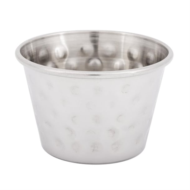 Olympia Hammered Stainless Steel Sauce Cups 70ml (12 Pack) fu289