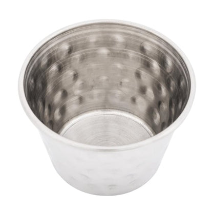 Olympia Hammered Stainless Steel Sauce Cups 70ml (12 Pack) fu289