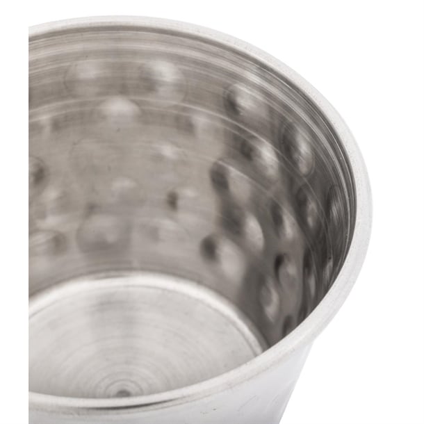 Olympia Hammered Stainless Steel Sauce Cups 70ml (12 Pack) fu289