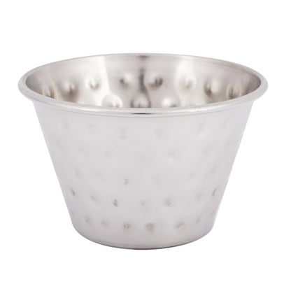 Olympia Hammered Stainless Steel Sauce Cups 115ml (12 Pack) fu290